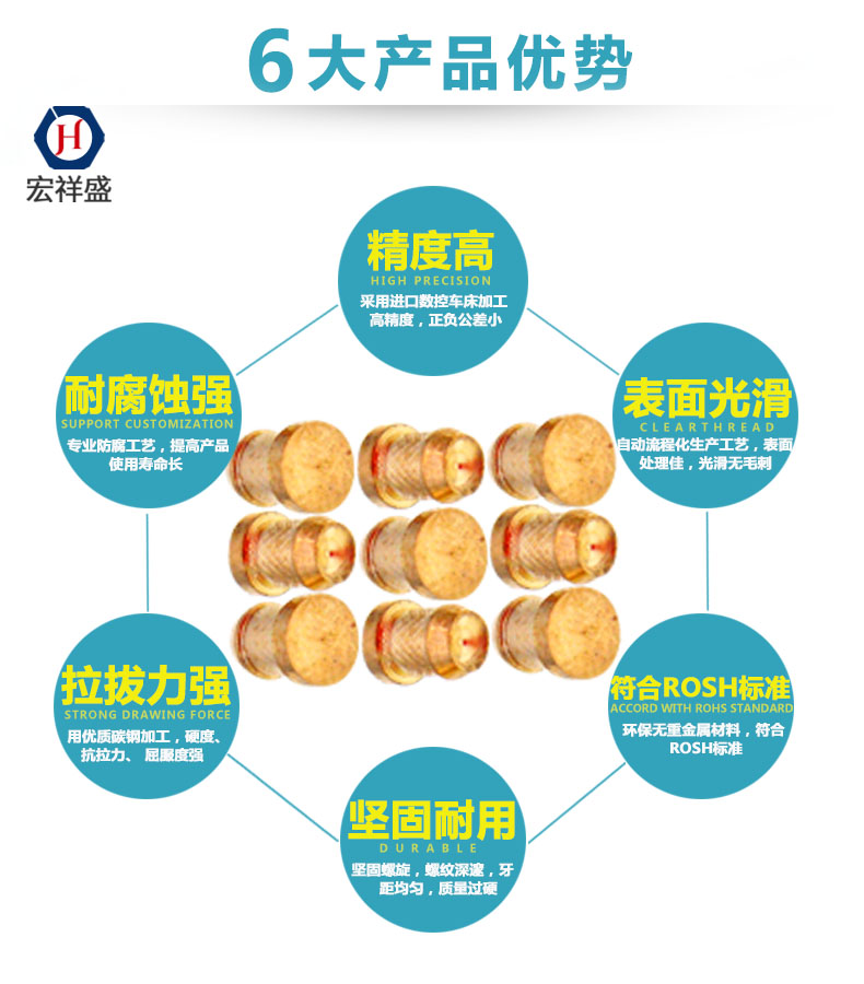 精密定位銅銷釘加工